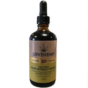 SALE!! Love Hemp™ CBD Hemp Oil 100ml ‐ 10,000mg 10% CBD CBDa