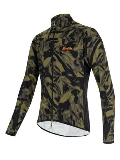 Santini Gravel Nebula  Wind Jacket - Green Camo