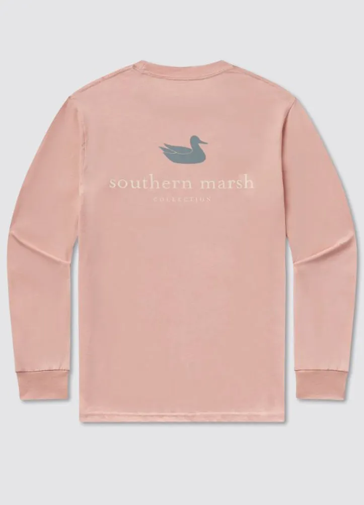 Seawash Tee Authentic in Salmon by Southern Marsh