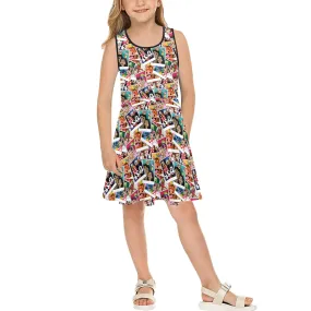 Selfies Girls' Sleeveless Sundress