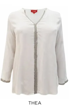 Sequin Embellished Long Sleeve Top