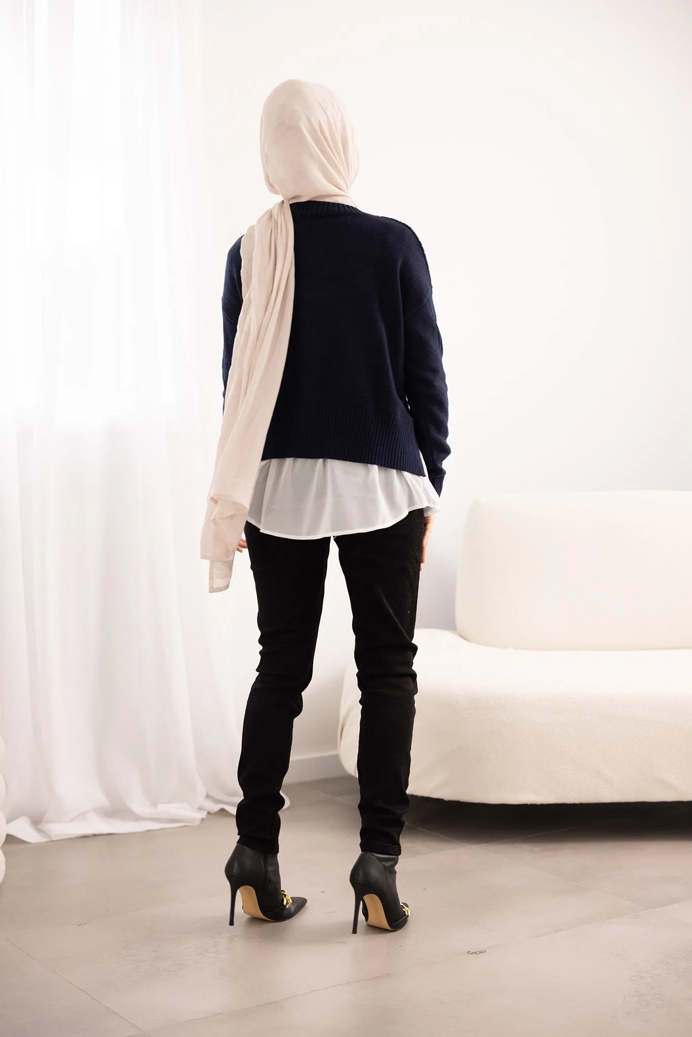 Shirt Underlay Knit Pullover Top