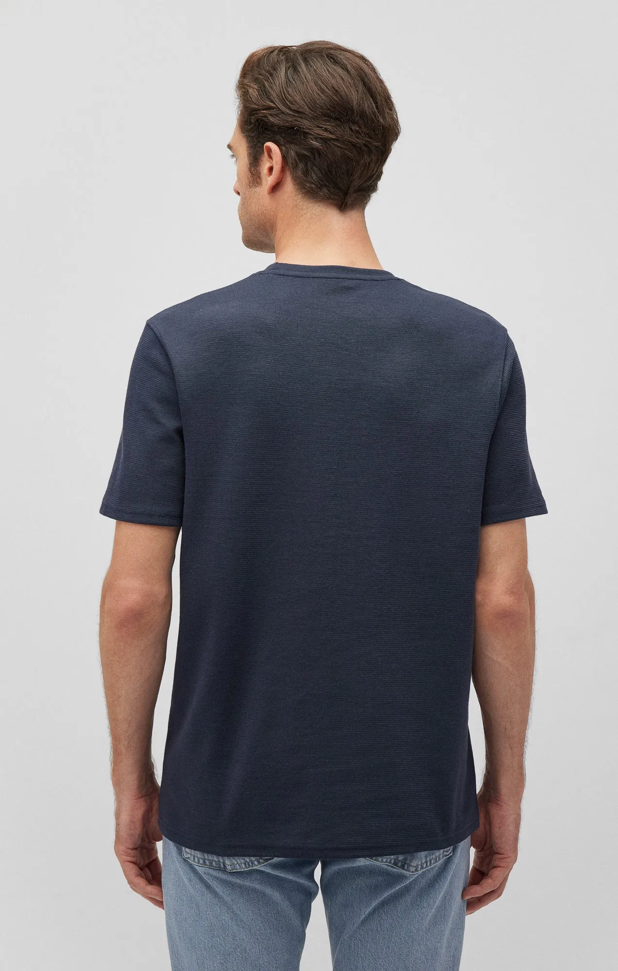 SHORT SLEEVE T-SHIRT IN COLLEGIATE BLUE