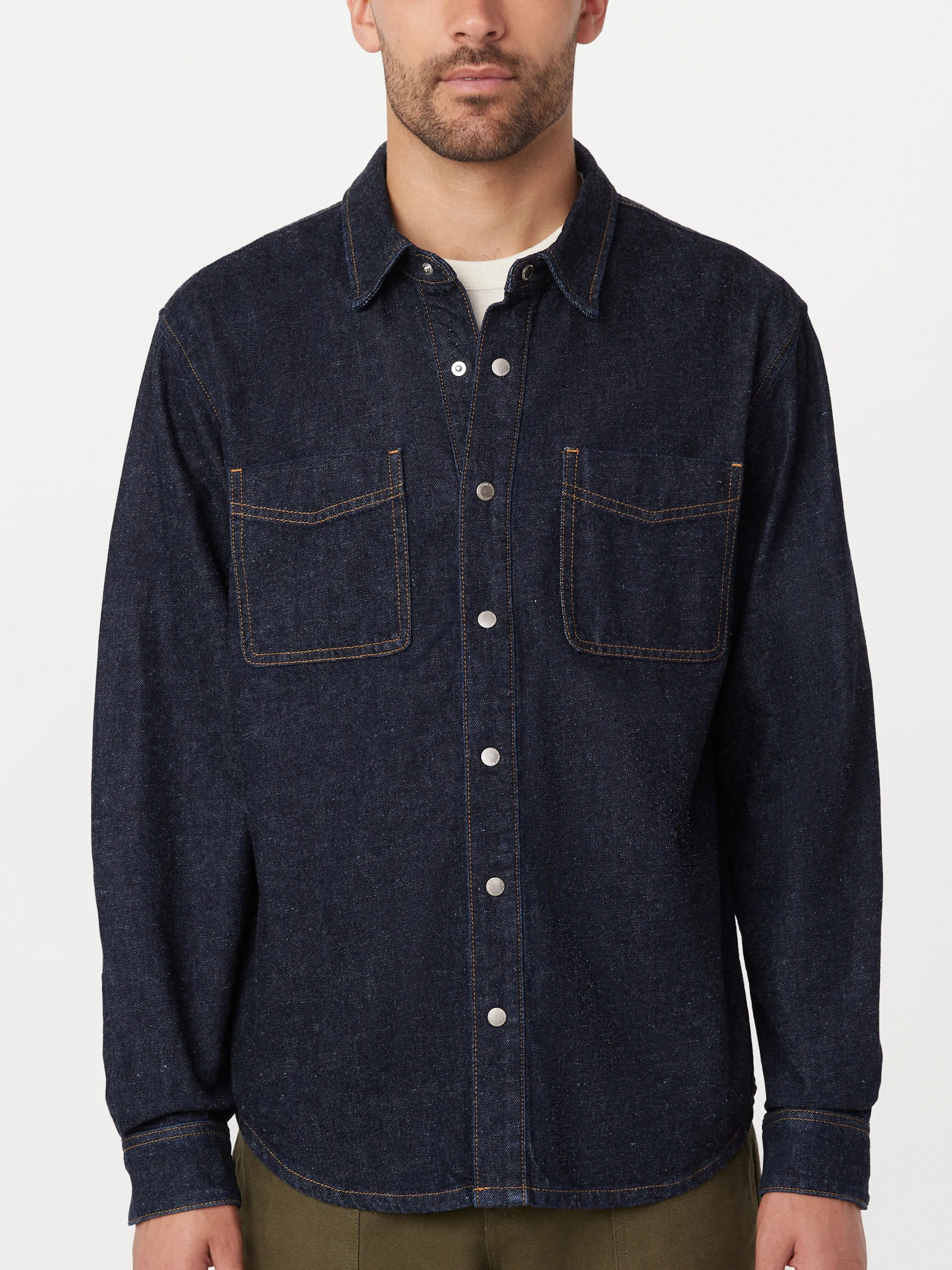 The Kent Denim Shirt in Navy