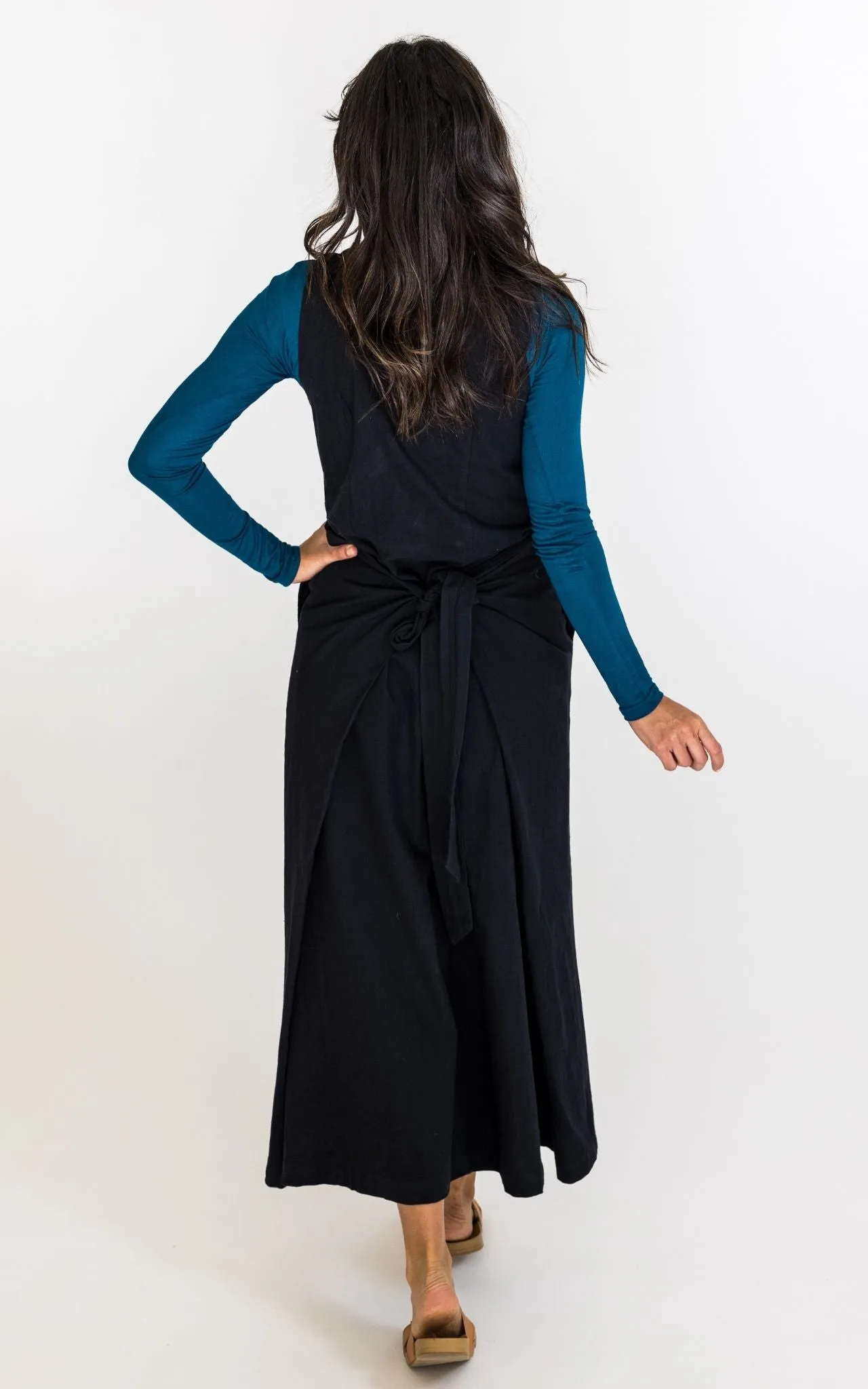 Tibetan Wrap Dress - Black