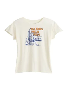 Tin Haul Womens Wild Wild West White 100% Cotton S/S T-Shirt