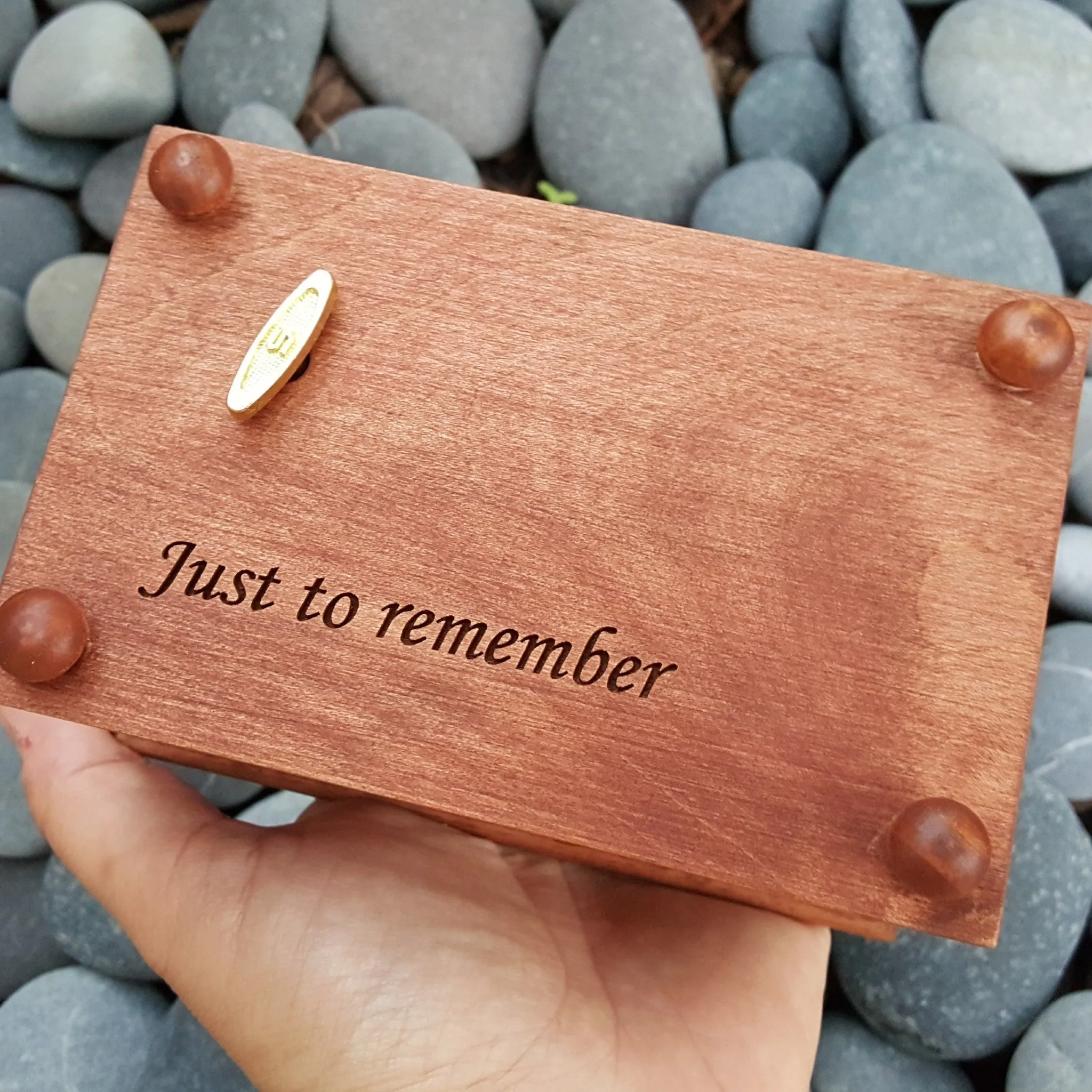 Together Forever engraved jewelry box with snowy mountains, choose color and song