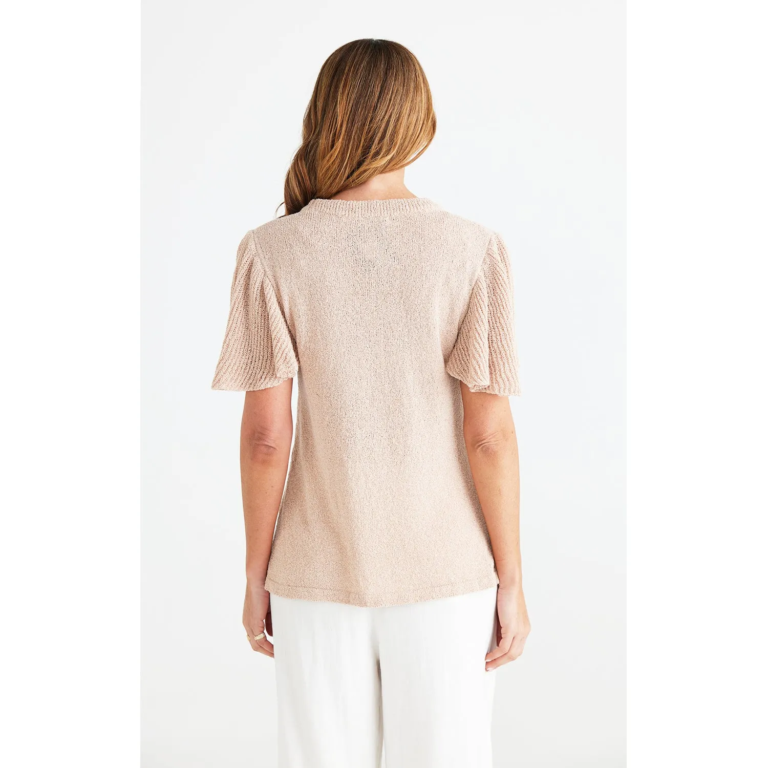 Top Manderly Knit - Oat Marle