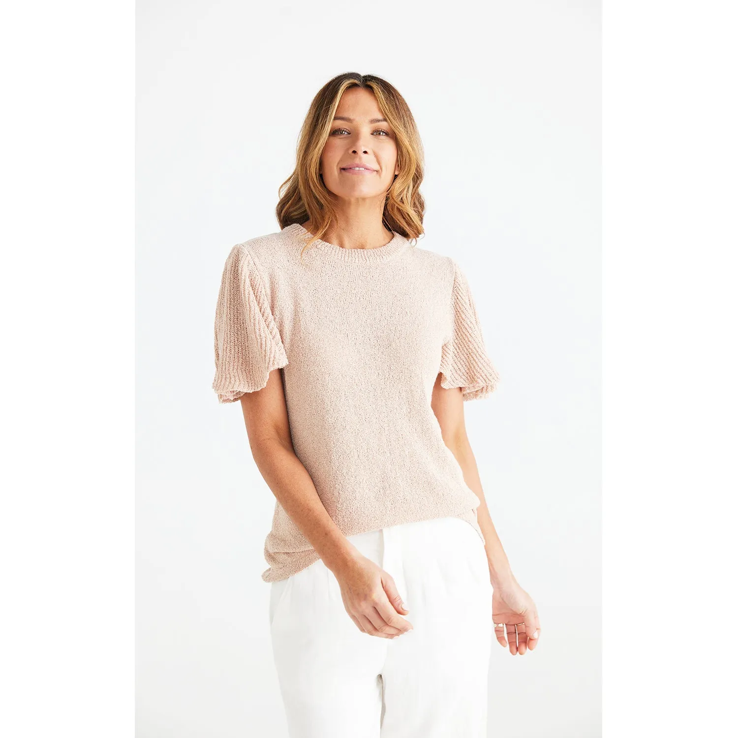 Top Manderly Knit - Oat Marle