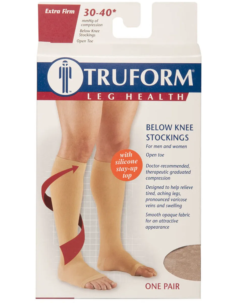 Truform OPEN-TOE Knee High 30-40 mmHg