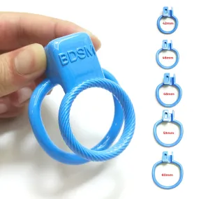 Ultra Blue Circle Bondage Chastity Cage