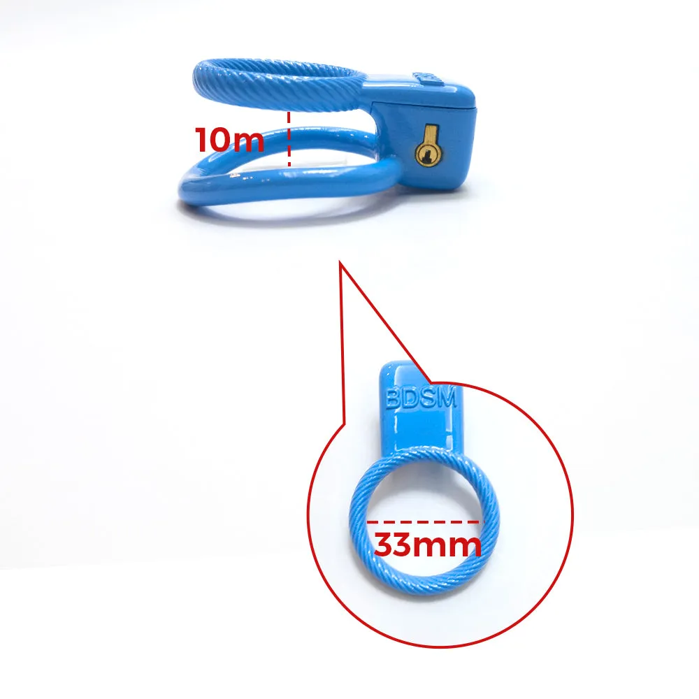 Ultra Blue Circle Bondage Chastity Cage