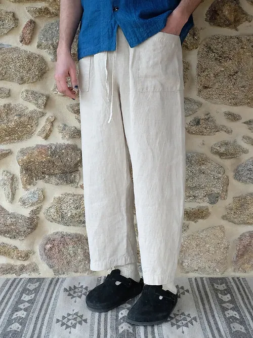 Un-Dyed Raw Hemp Easy Trousers