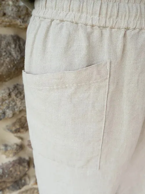 Un-Dyed Raw Hemp Easy Trousers