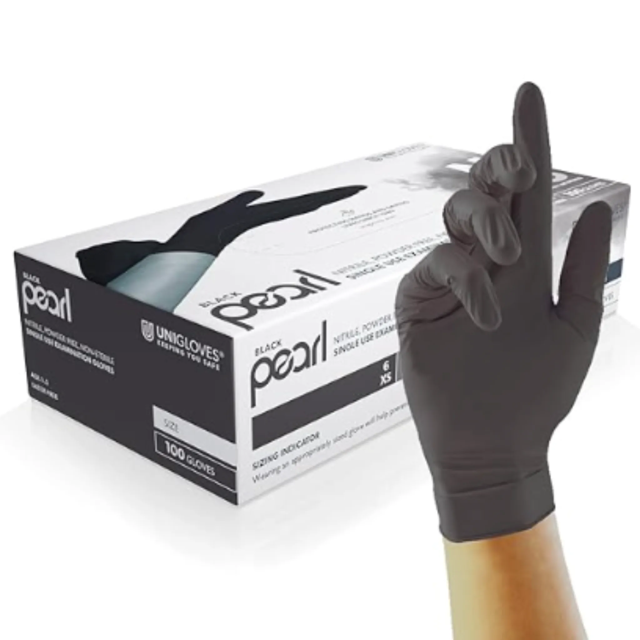 Unigloves BLACK PEARL Nitrile Examination Gloves - GP003