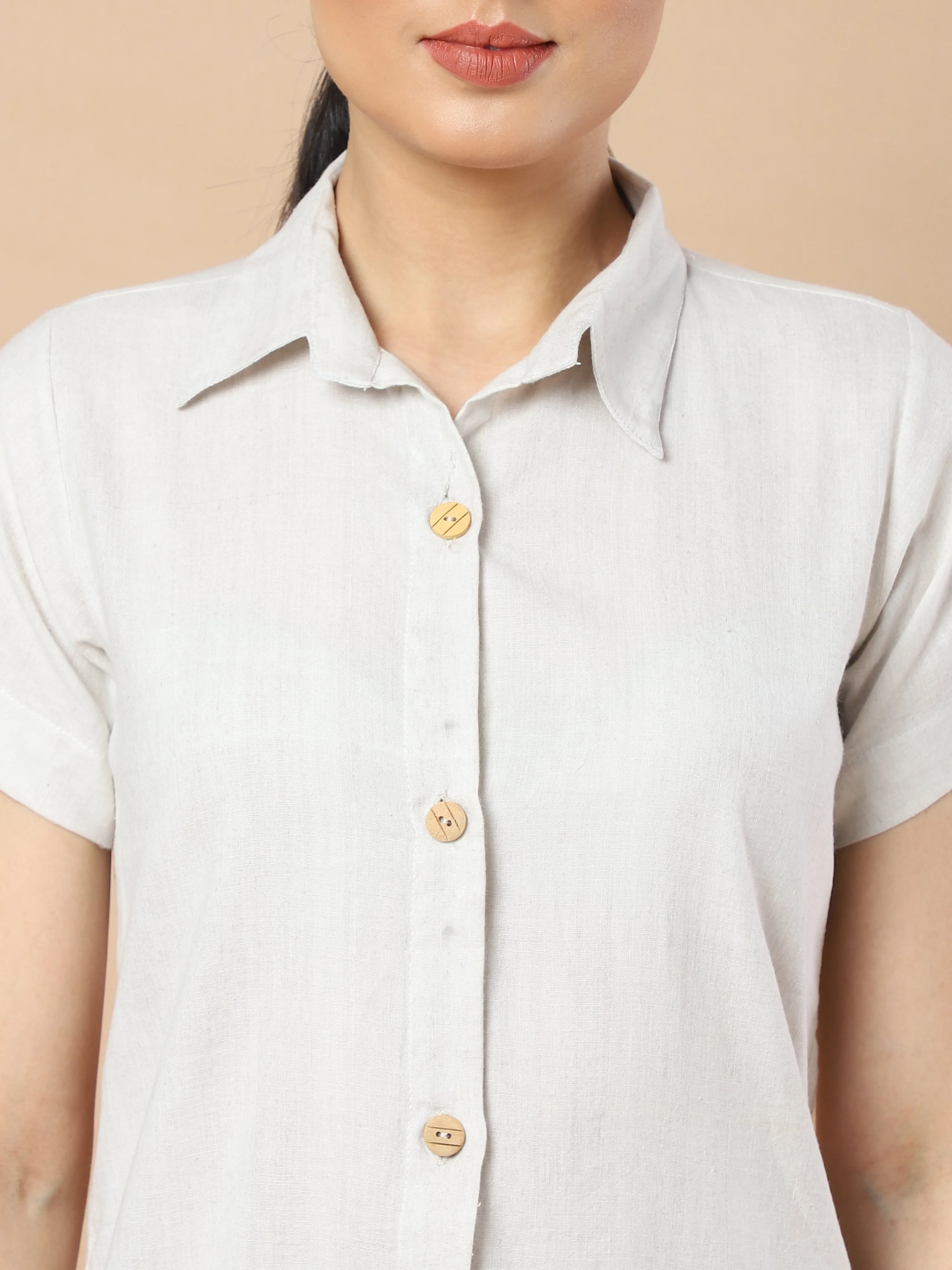 Unmissable Style: Hemp Short Button Shirt