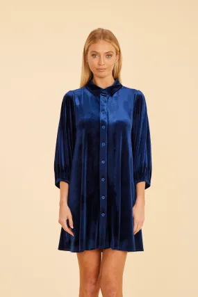 Velvet Puff Sleeve Dress