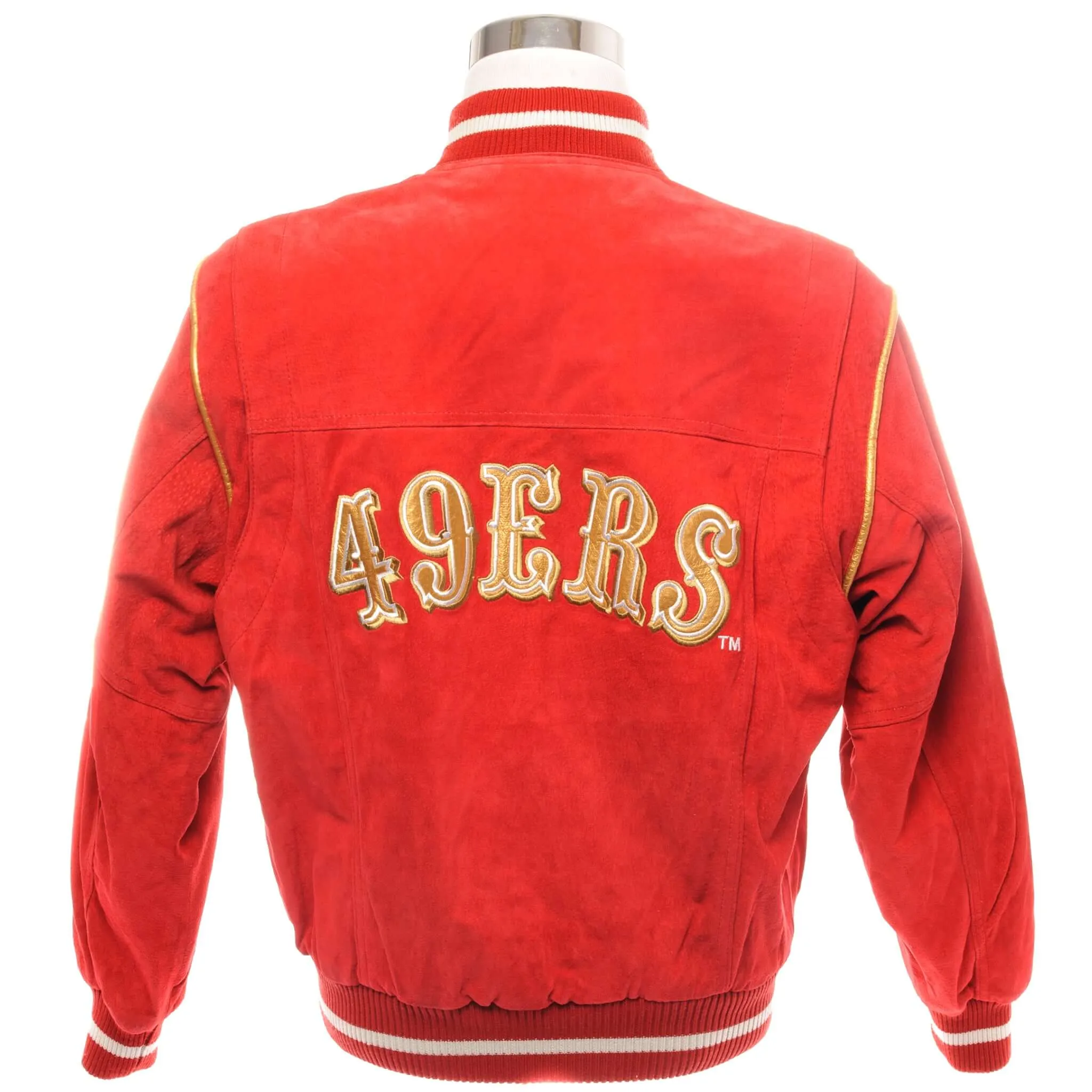 VINTAGE NFL SAN FRANCISCO 49ERS LEATHER BOMBER JACKET SIZE SMALL