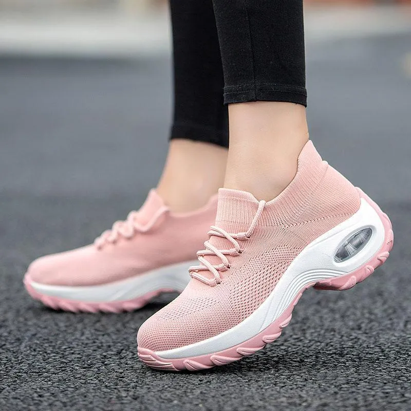 Walk On Cloud Cushioned Platform Sneakers