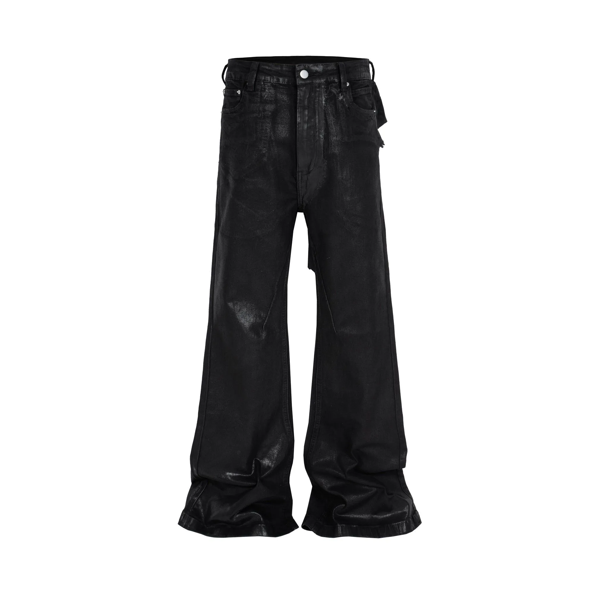 Wax Coated Bootcut Jeans