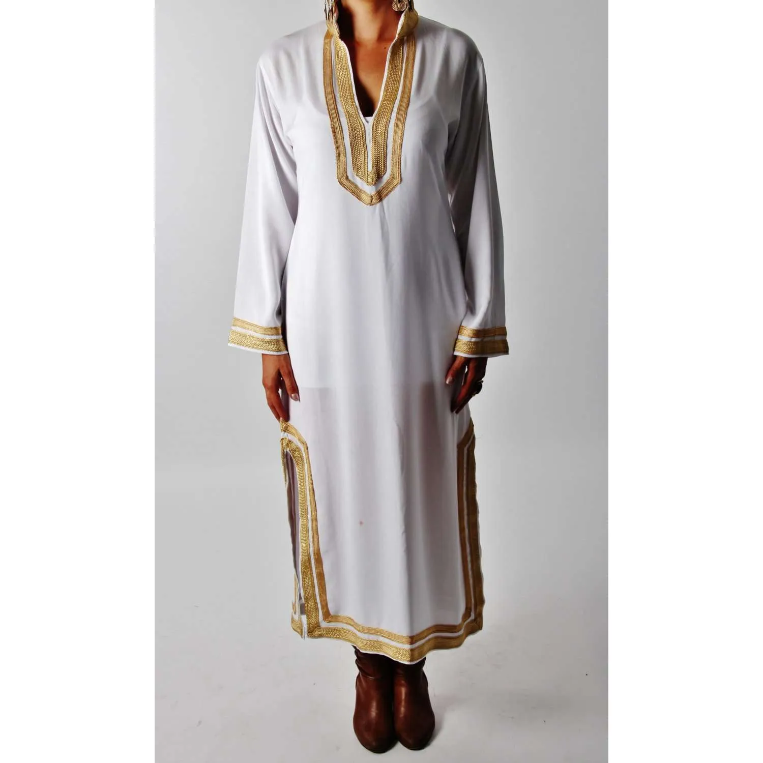 White Moroccan Kaftan -Mariam Style