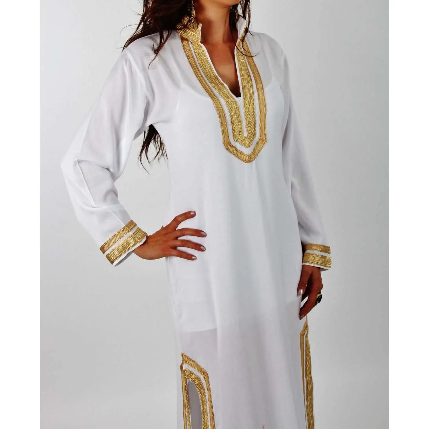 White Moroccan Kaftan -Mariam Style