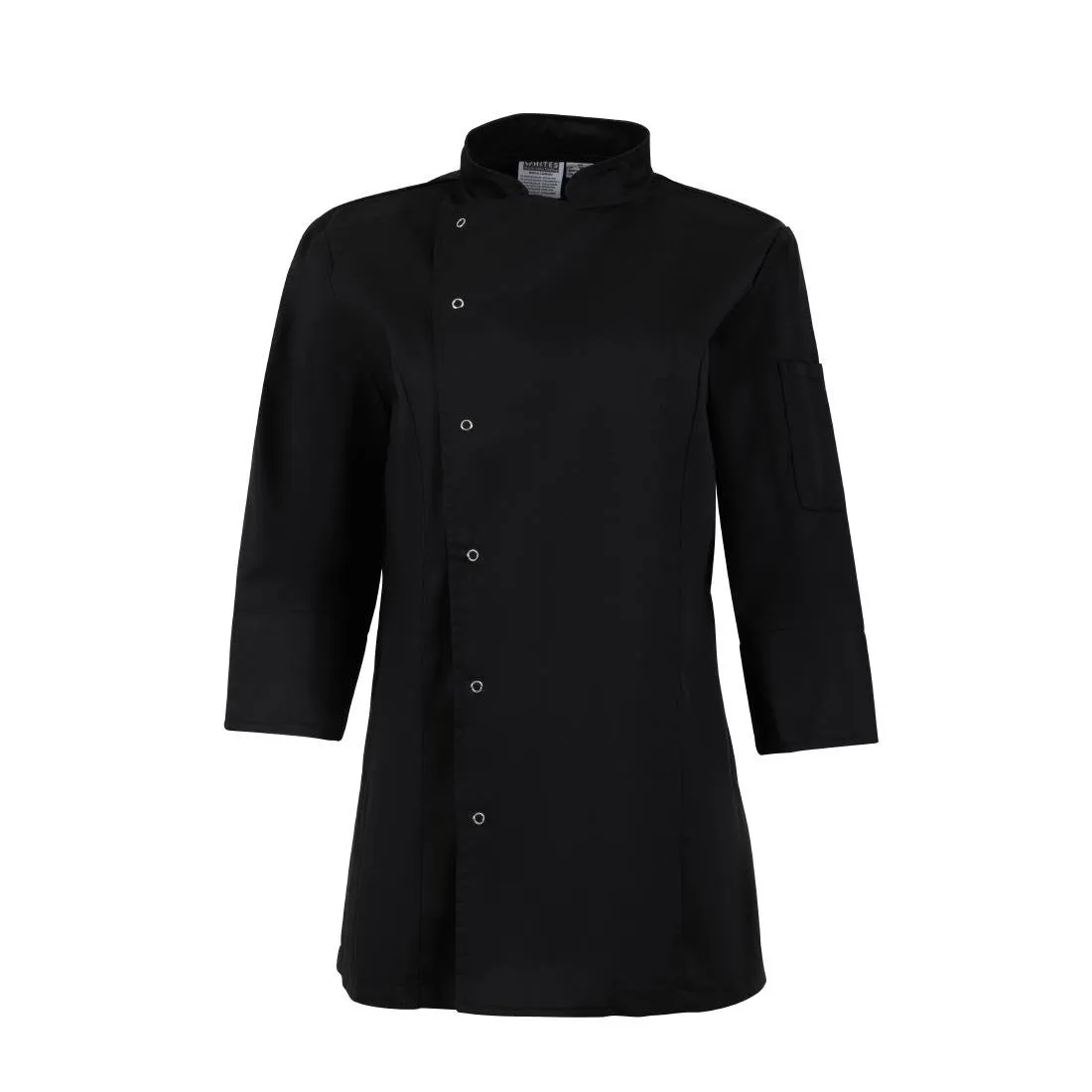 Whites Ladies Fitted Chef Jacket Black Size M - BA110-M