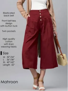 Women's Cotton Culottes