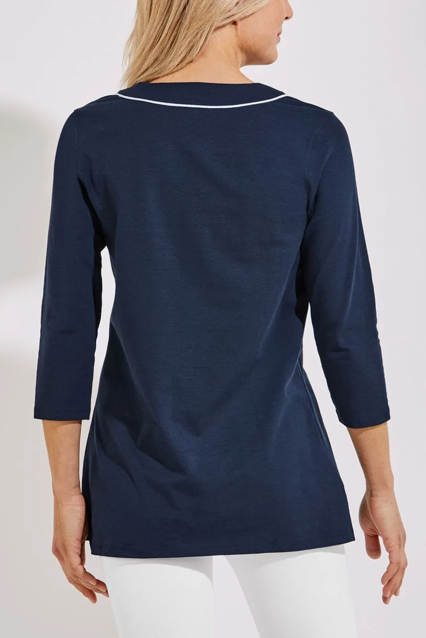 Women's Oceanview Tunic Top  |  Navy