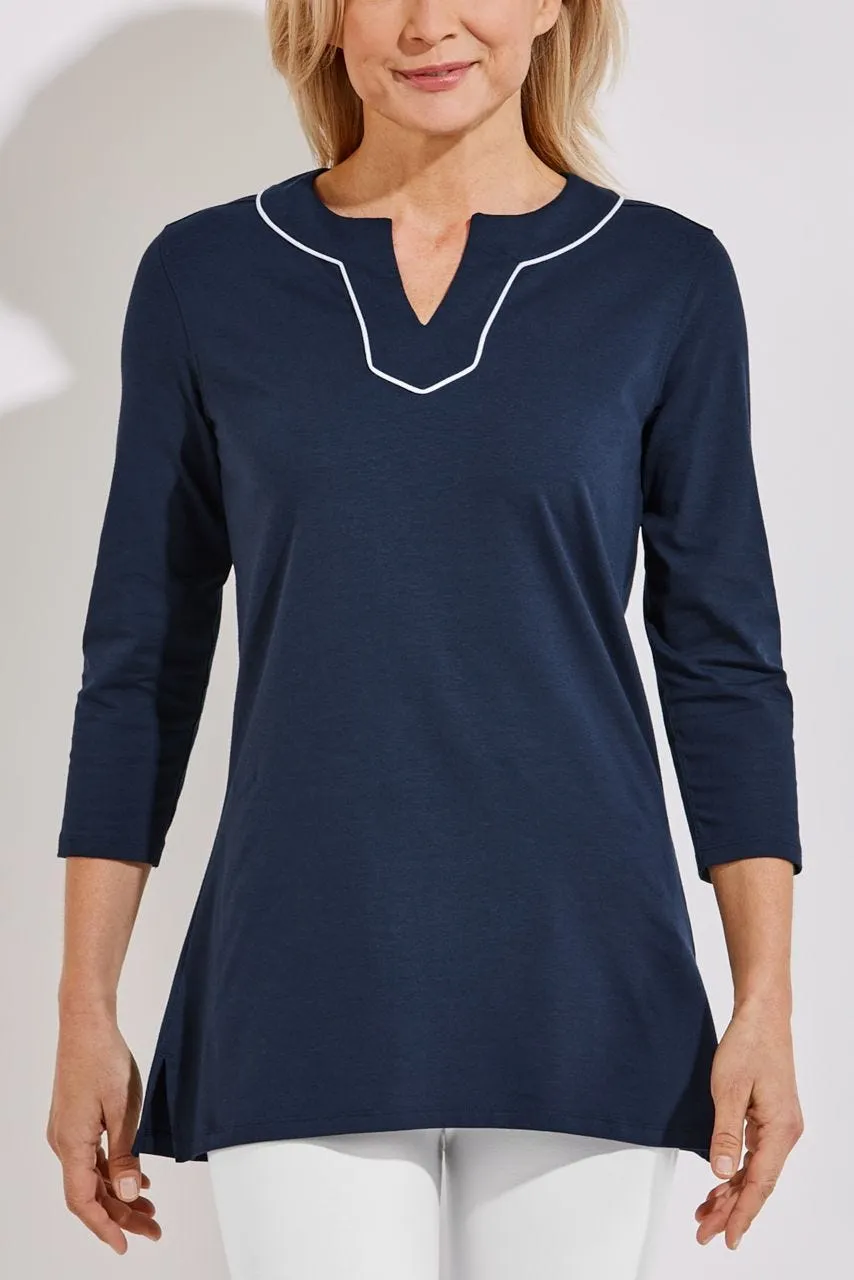 Women's Oceanview Tunic Top  |  Navy