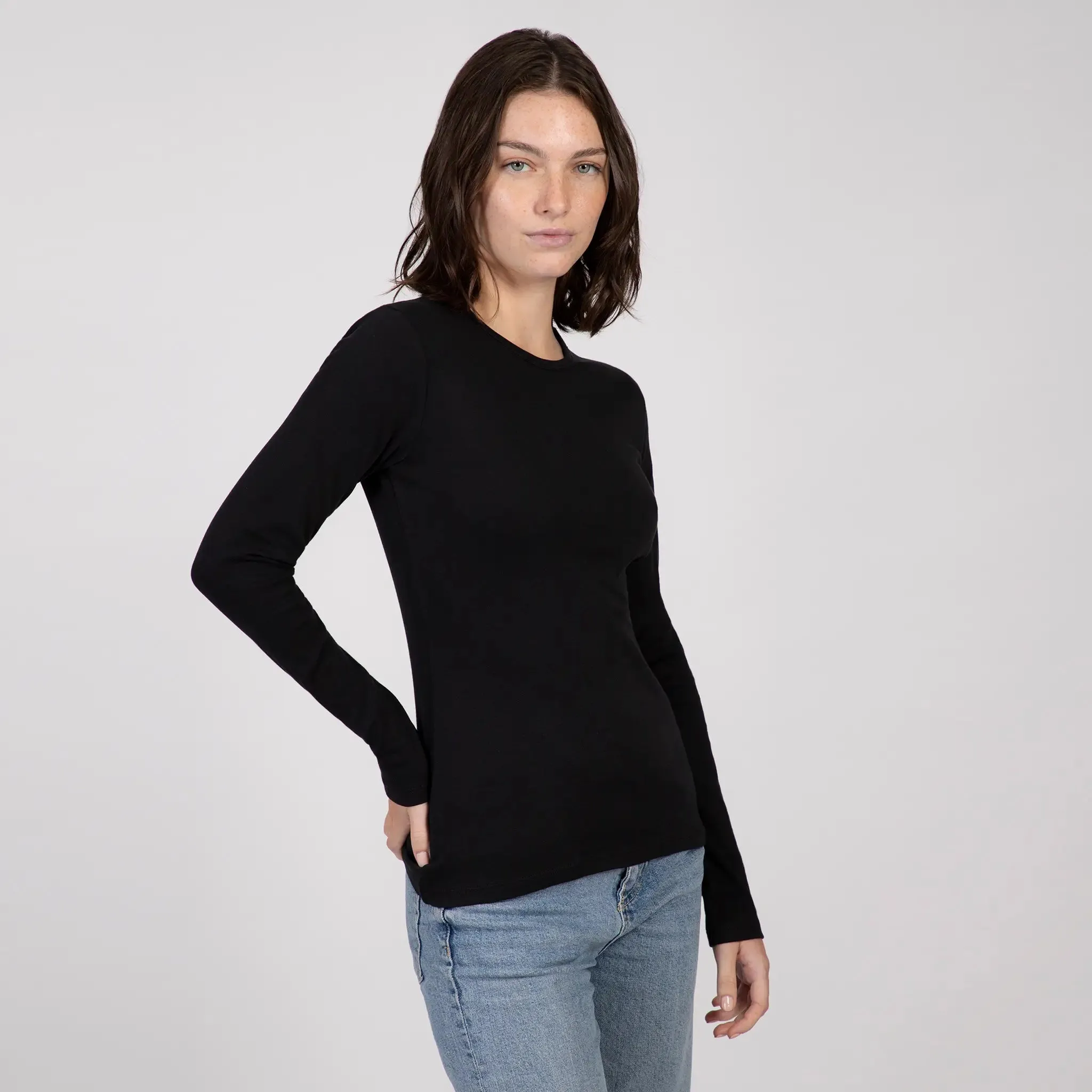 Women's Organic Pima Cotton Long Sleeve Shirt