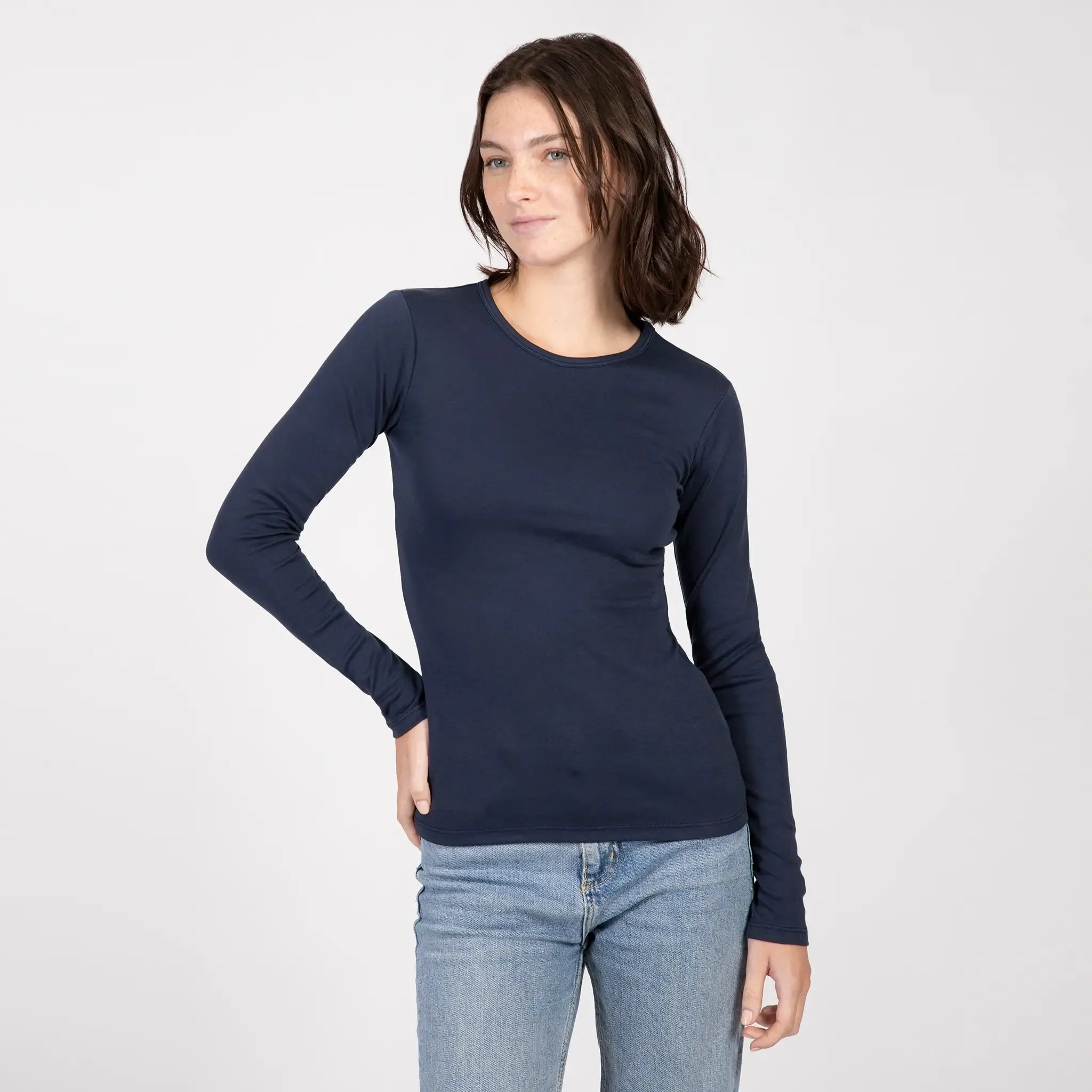 Women's Organic Pima Cotton Long Sleeve Shirt