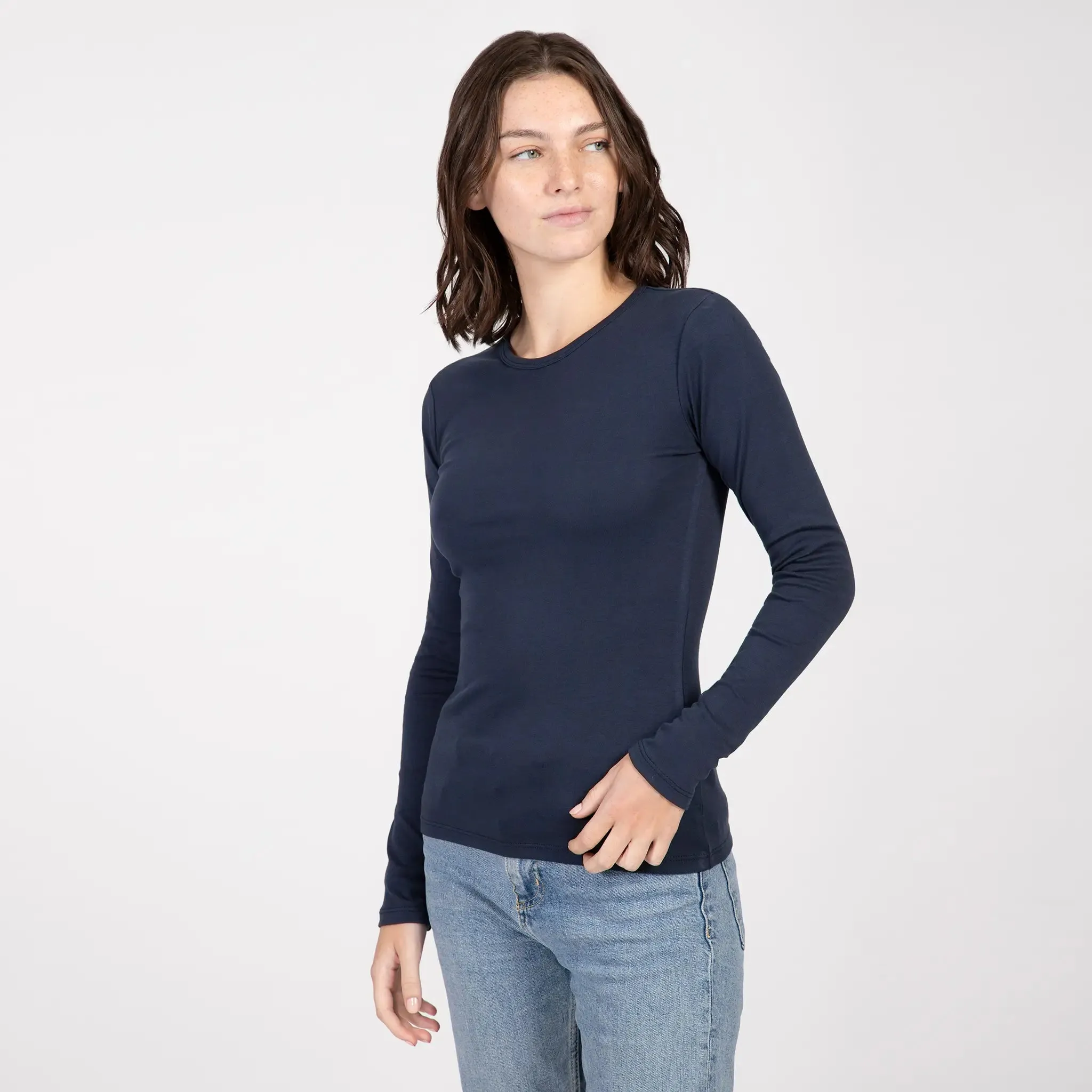 Women's Organic Pima Cotton Long Sleeve Shirt