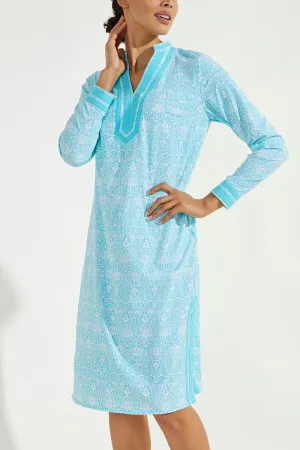 Women's Sampika Tunic Dress  |  Bay Aqua Coastal Ikat