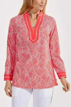 Women's Sampika Tunic Top  |  Radiant Red Deco Palm