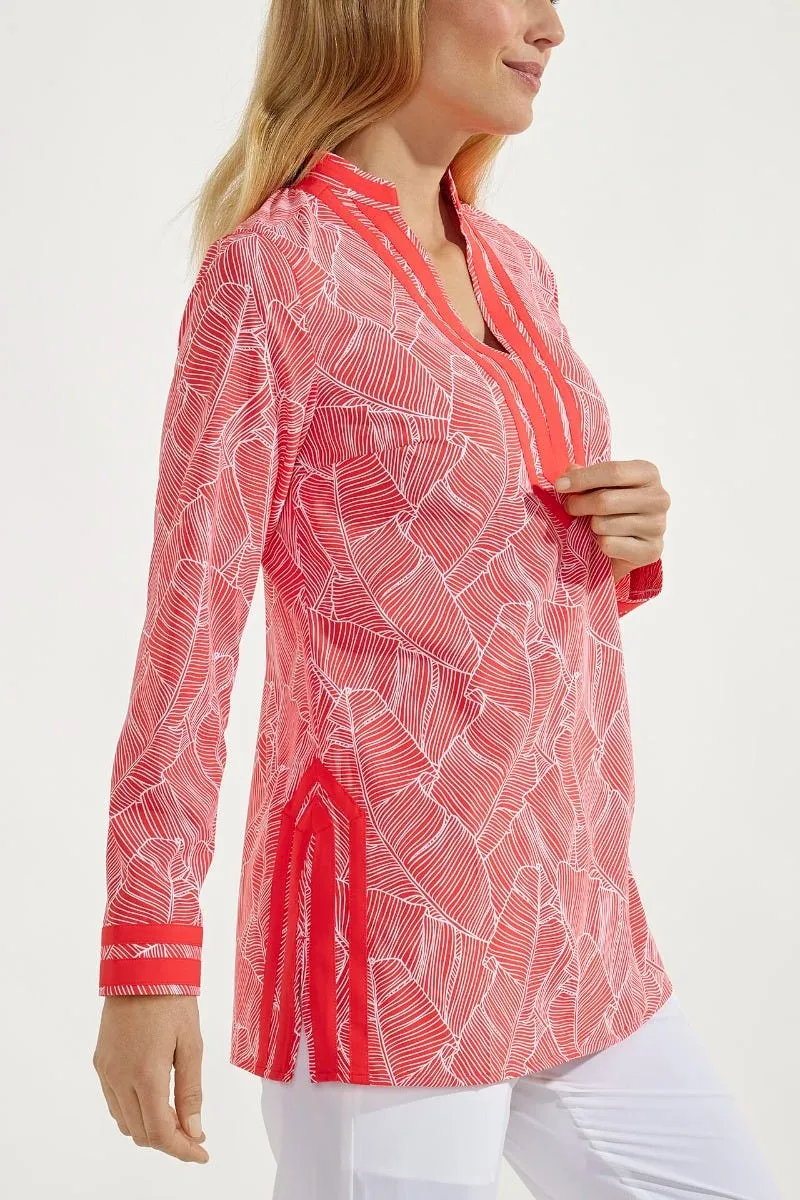 Women's Sampika Tunic Top  |  Radiant Red Deco Palm