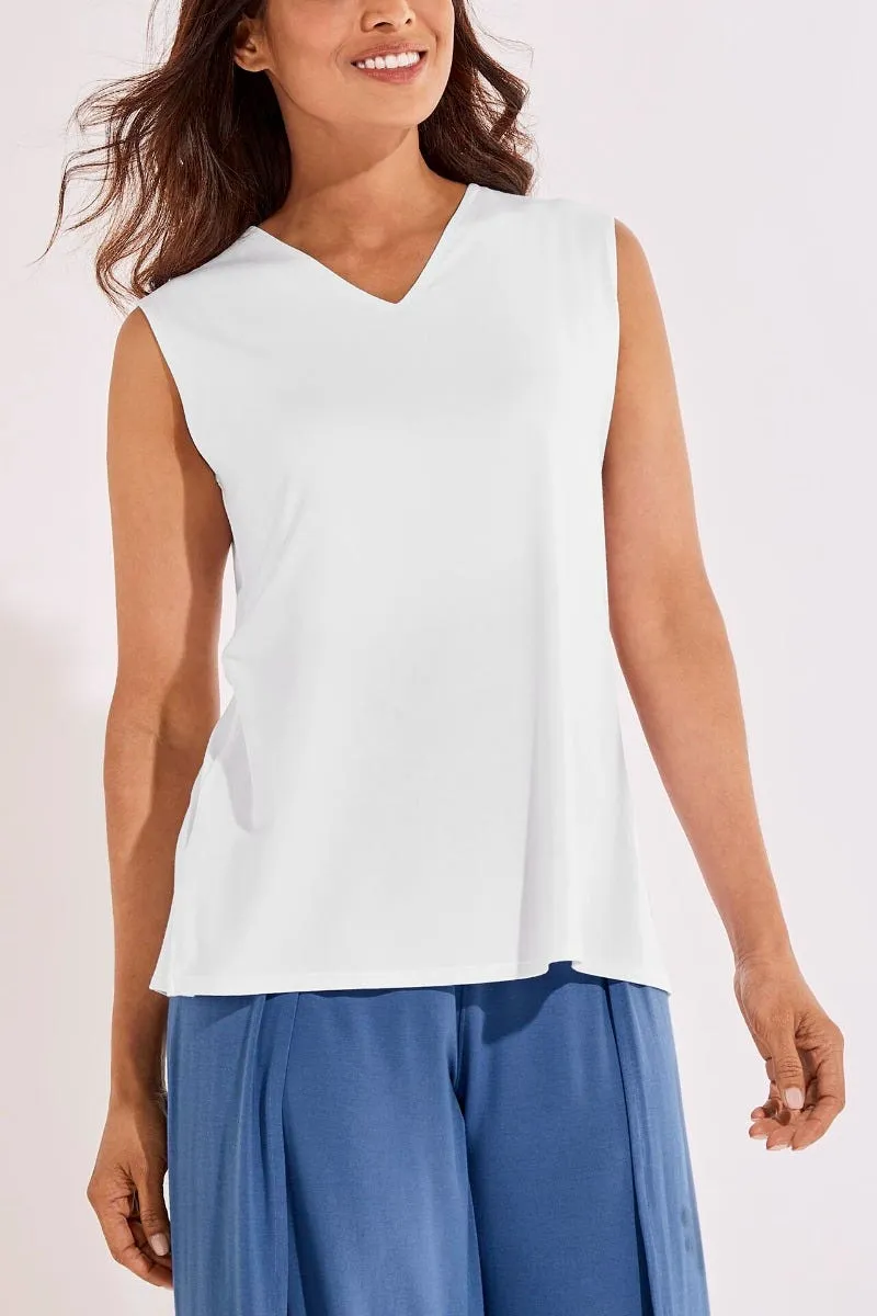 Women's Vedra V-Neck Tunic Top  |  White