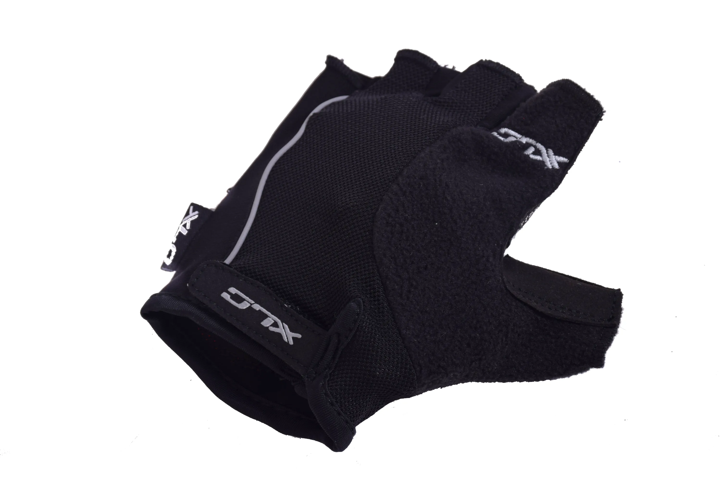 XLC ADULT LIGHTWEIGHT CYCLING RACE TRACK MITTS MULTI MATERIAL FINGERLESS PADDED GLOVES BLACK LARGE