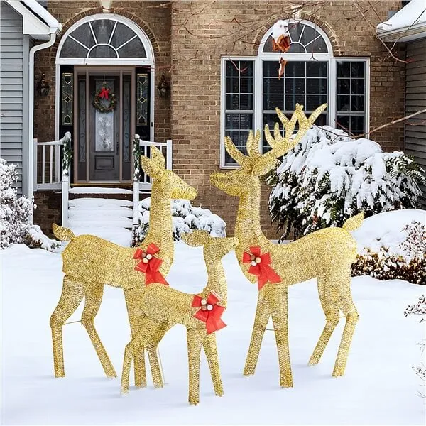 Yaheetech 3-Piece Lighted Christmas Reindeer Family