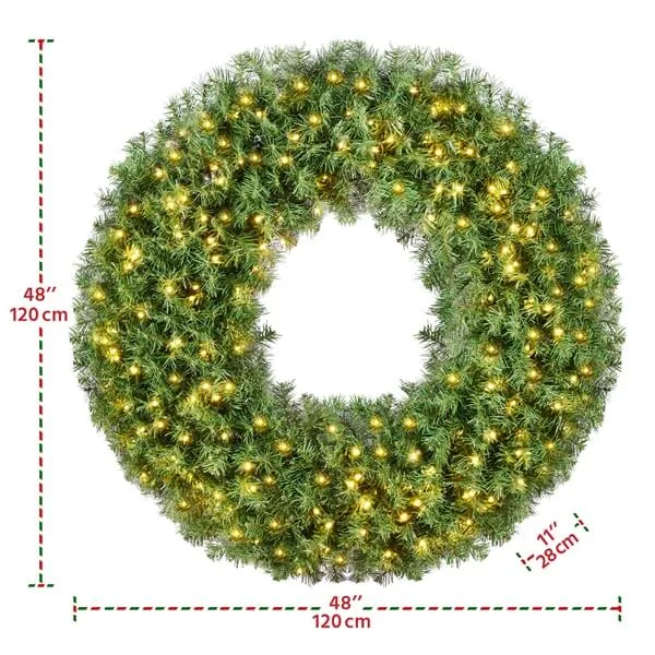 Yaheetech 48in Artificial Christmas Wreath