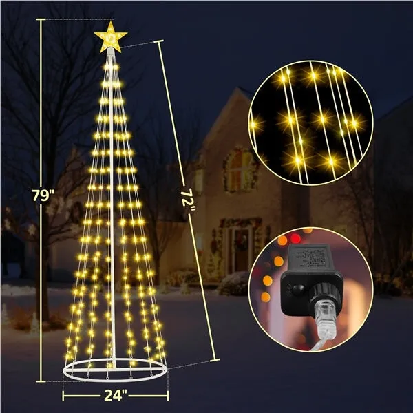 Yaheetech Lighted Christmas Cone Tree