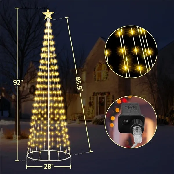 Yaheetech Lighted Christmas Cone Tree