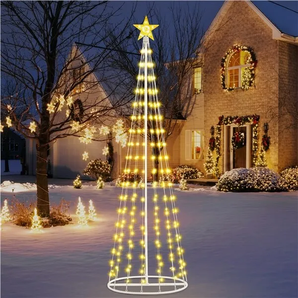 Yaheetech Lighted Christmas Cone Tree