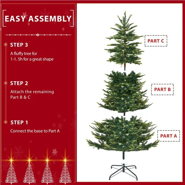 Yaheetech Pre-lit Aspen Fir Artificial Christmas Tree