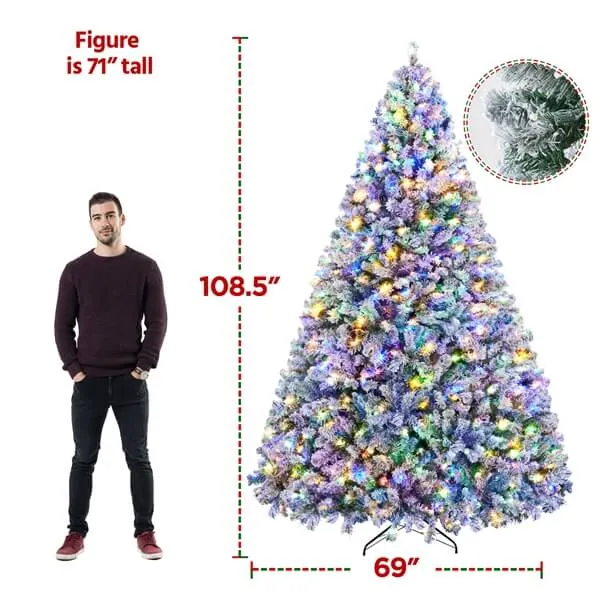 Yaheetech Pre-lit Spruce Artificial Christmas Tree