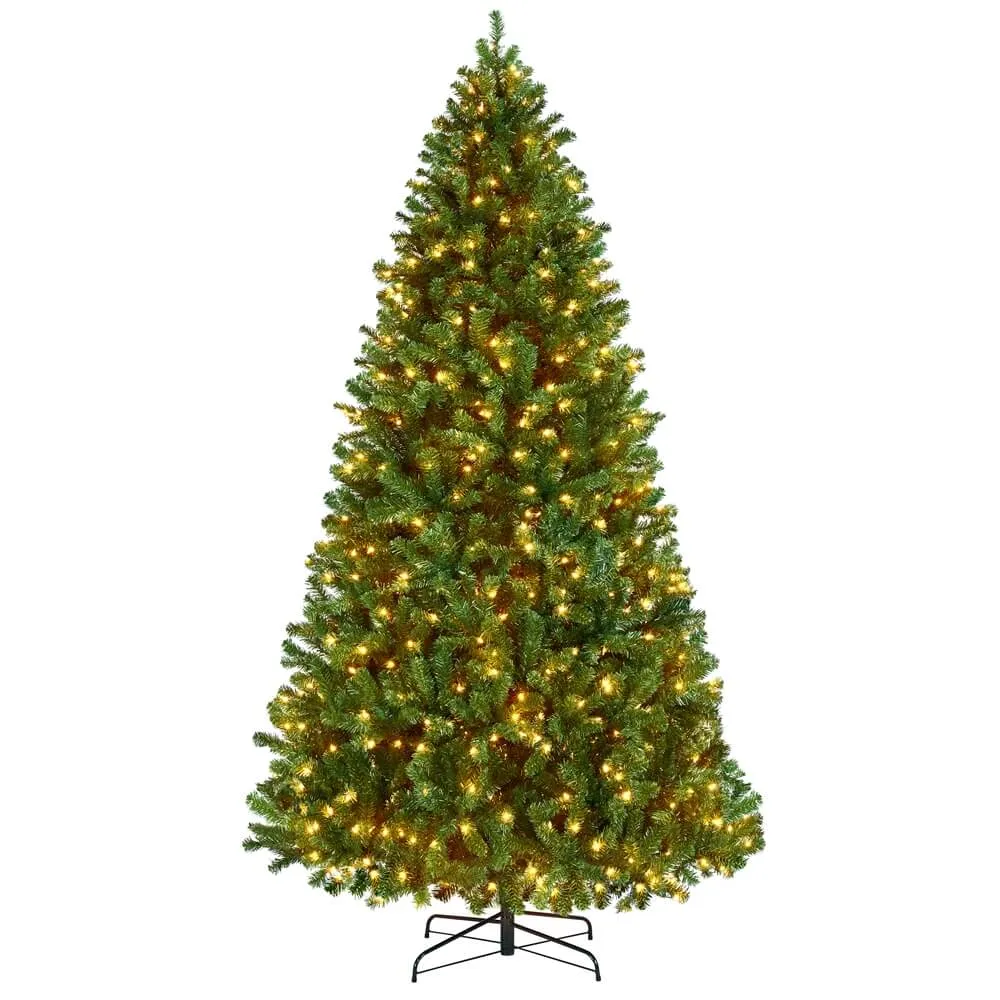 Yaheetech Pre-lit Spruce Artificial Hinged Christmas Pine Tree