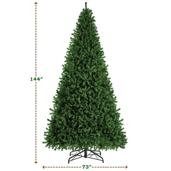 Yaheetech Pre-lit Spruce Artificial Hinged Christmas Pine Tree